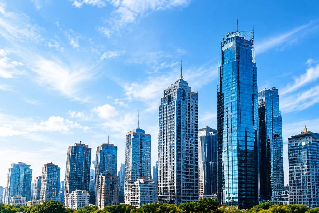 City skyline for the industries B-Way serves from Singapore
