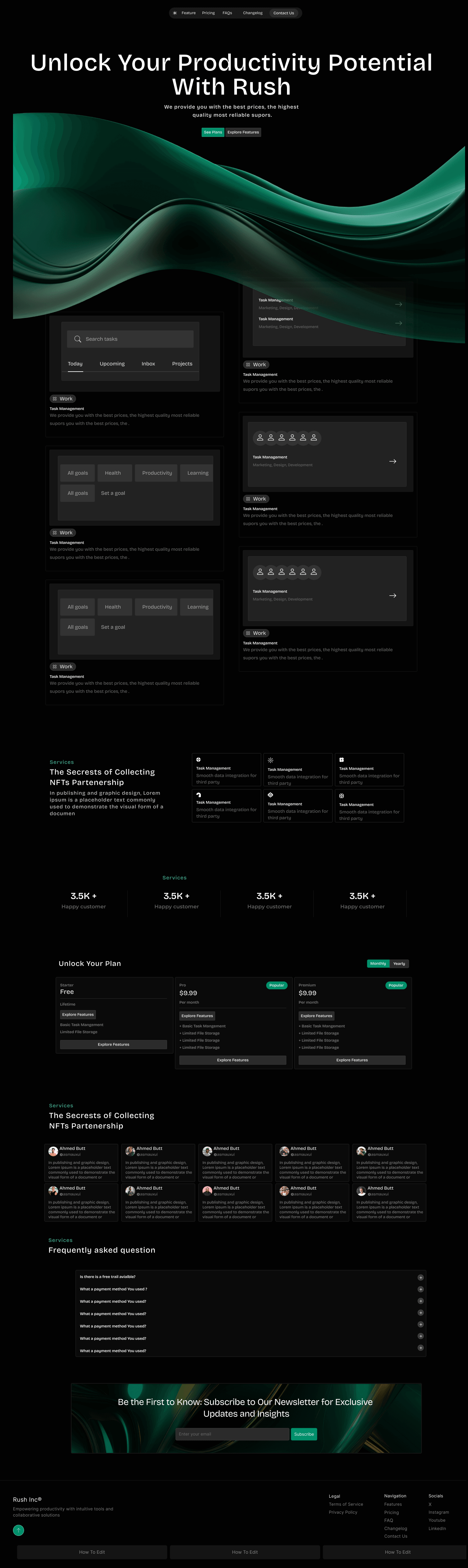 Rush website hero, Unlock Your Productivity Potential